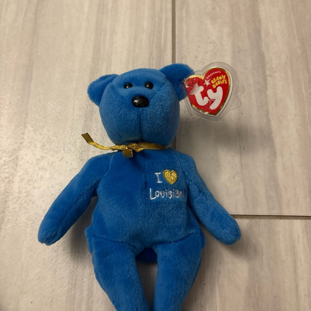 Ty Beanie Baby I Love Louisiana - MWMT (Bear State Exclusive 2005)